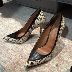 Rachel Roy black and cream snakeskin print stiletto heel